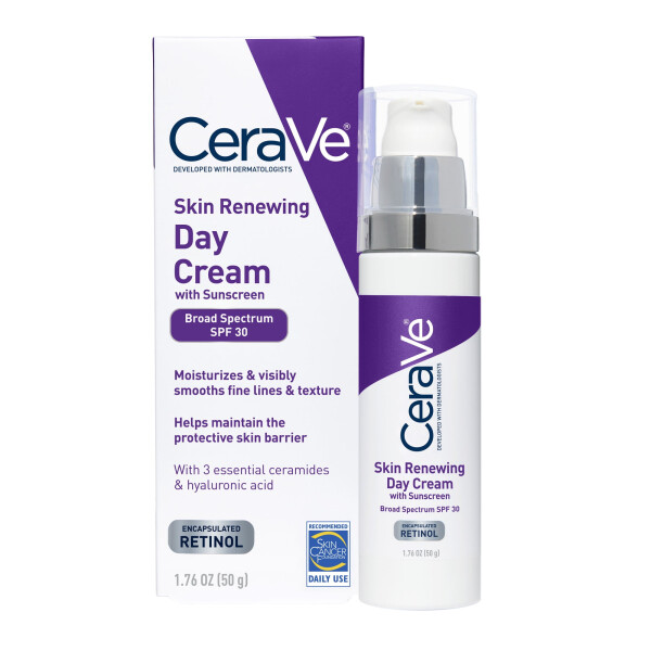 CeraVe Skin Renewing Anti Aging Retinol Cream, SPF 30 1.7 fl oz bilan yuz namlagichi - 1