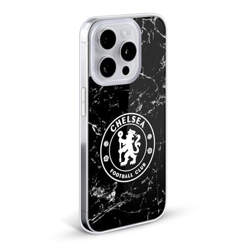 Чехол Head Case Designs с официальной лицензией Chelsea Football Club Черный мраморный герб Мягкий гелевый чехол Совместим с Apple iPhone 11 Pro Max - 2