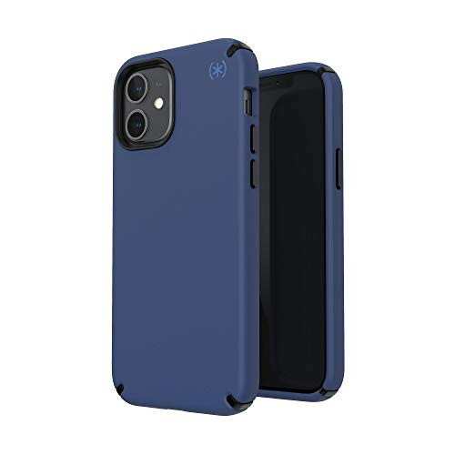 Чехол Speck для iPhone 12 - защита от падения, подходит для iPhone 12 Pro и iPhone 12 - устойчивый к царапинам, тонкий дизайн, совместим с беспроводной зарядкой - прибрежный синий, черный, синяя буря Presidio2 PRO - 4