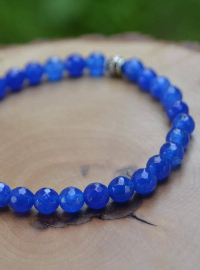 Ceyt Blue Natural Stone Unisex Bracelet - 4