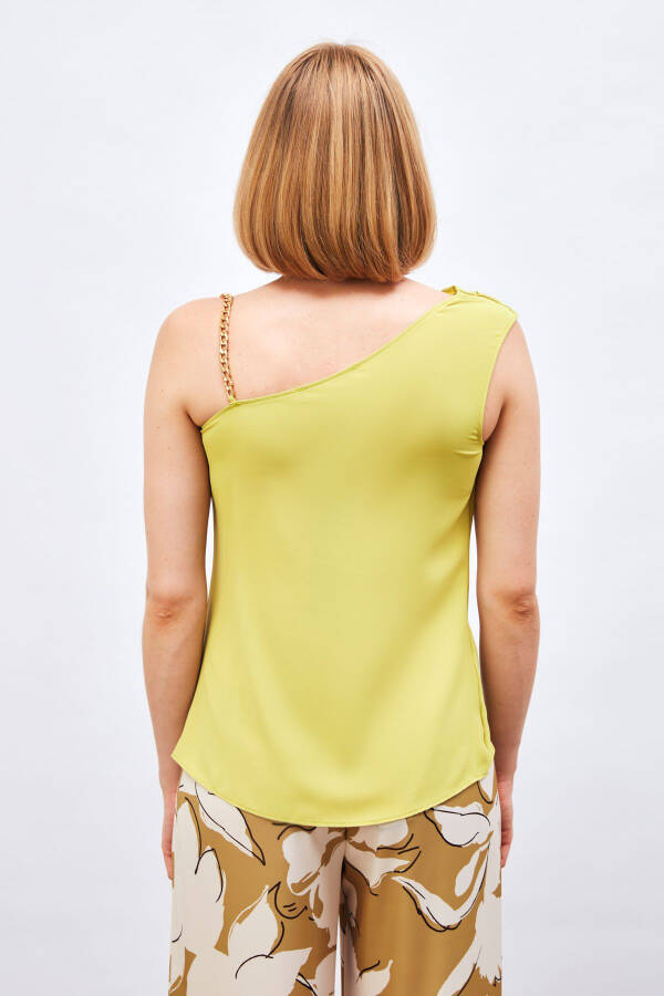 Chain Strap Detail Blouse - Olive - 5