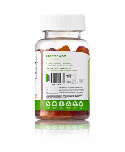 Chapter One Vitamin D3 Çocuklar İçin Lezzetli Sakızlı Vitamin D3, Vitamin D3 1000IU, Koşer Sertifikalı - 120 Adet Aromalı Sakız, Renksiz - 2