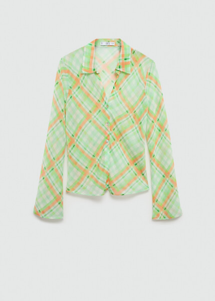 Checked green shirt - 1