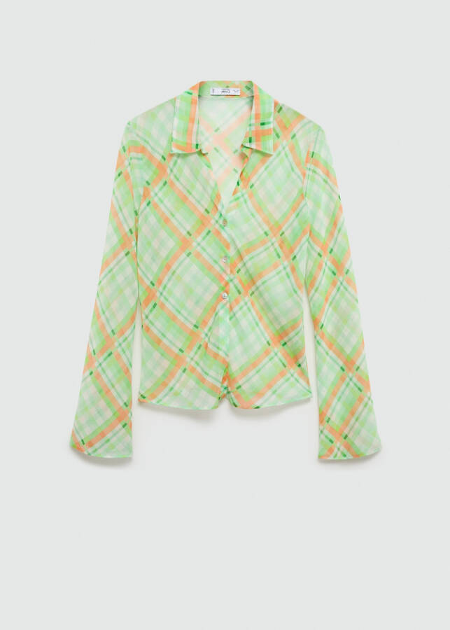 Checked green shirt - 1