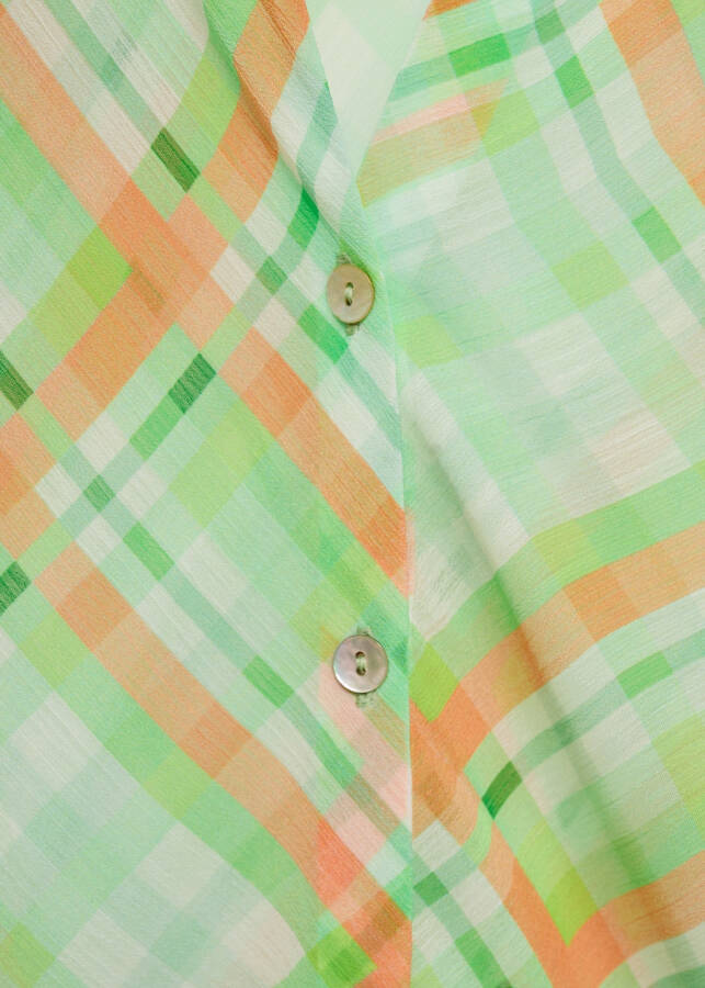 Checked green shirt - 7