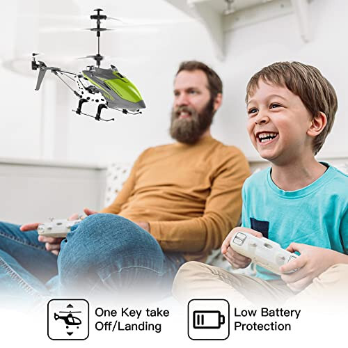 Cheerwing Remote Control Helicopter, SYMA S107H RC Helicopter with Altitude Hold, One Key Take Off/Landing, Mini Helicopter with Gyro for Adults Kids (Green) - 4