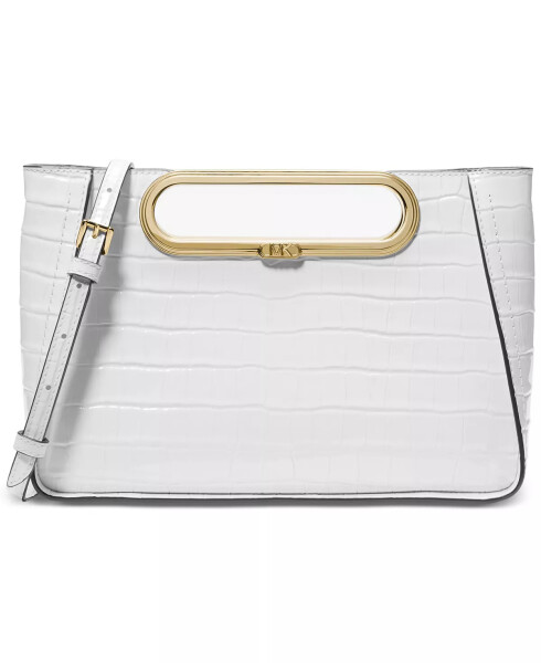 Chelsea Large Convertible Leather Clutch Optic White - 4