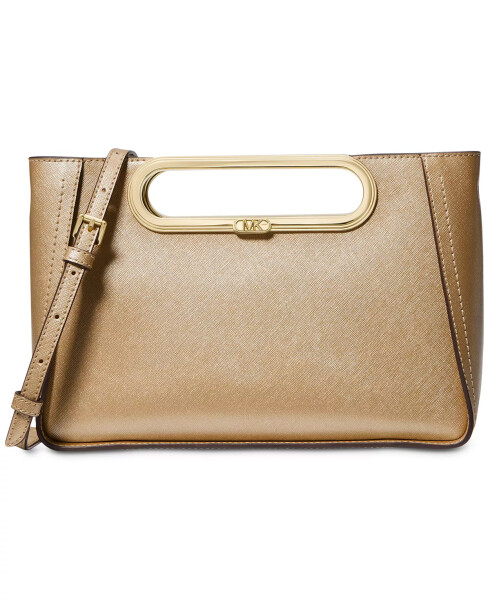 Chelsea Large Leather Convertible Clutch Pale Gold - 5