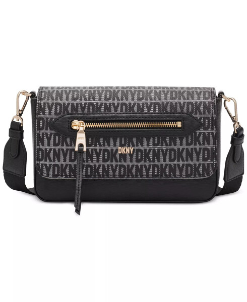 Chelsea Monogram Kichik Flap Crossbody Qora Logo/qora - 1