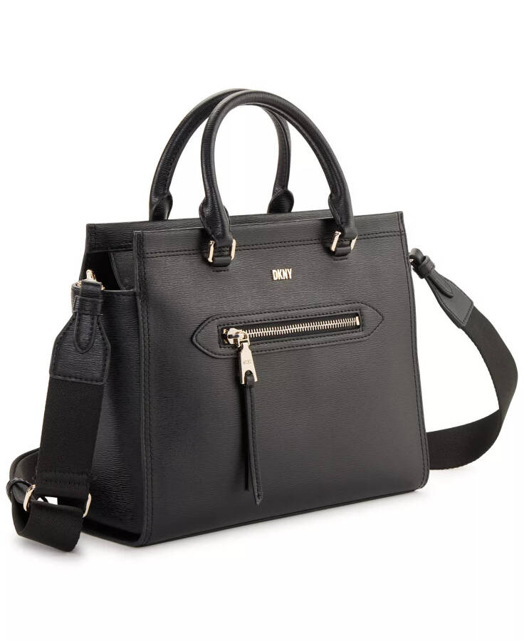 Chelsea Web Strap Satchel Black, Gold - 3