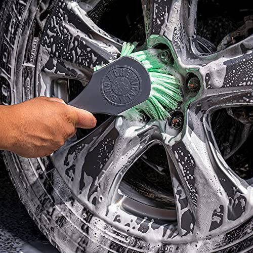 Chemical Guys ACCG08 Wheelie All Exterior Surface and Wheel Brush (Safe for Cars, Trucks, SUVs, RVs, Motorcycles, & More) Green - 4