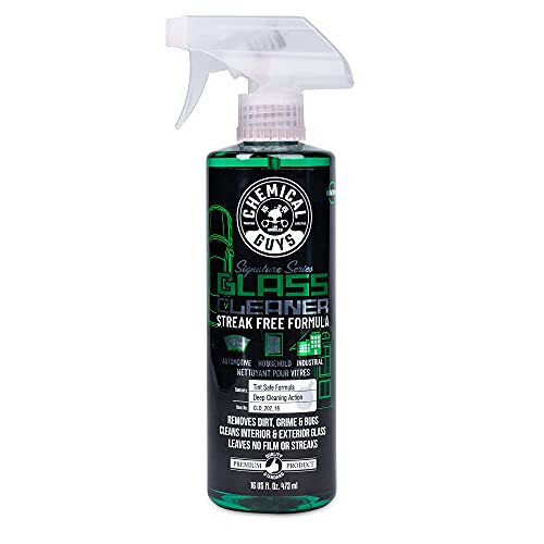 Chemical Guys CLD_202_16 Signature Series Glass Cleaner (Works on Glass, Windows, Mirrors, Navigation Screens & More; Car, Truck, SUV and Home Use), Ammonia Free & Safe on Tinted Windows, 16 fl oz - 1