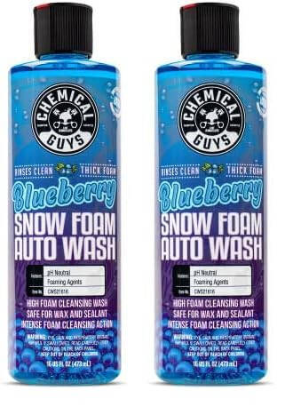 Chemical Guys CWS21616 Blueberry Snow Foam Car Wash Soap (Works with Foam Cannons, Foam Guns or Bucket Washes), Safe for Cars, Trucks, SUVs, Jeeps, Motorcycles, RVs & More, 16 fl. Oz (Pack of 2) - 1