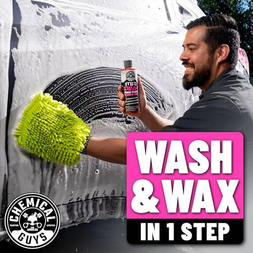 Chemical Guys CWS22164 Mr. Pink Foam Party Wash & Wax (Works with Foam Cannons, Foam Guns or Bucket Washes) Safe for Cars, Trucks, SUVs, Motorcycles, RVs & More, (64 fl oz) Tangerine Scent - 2