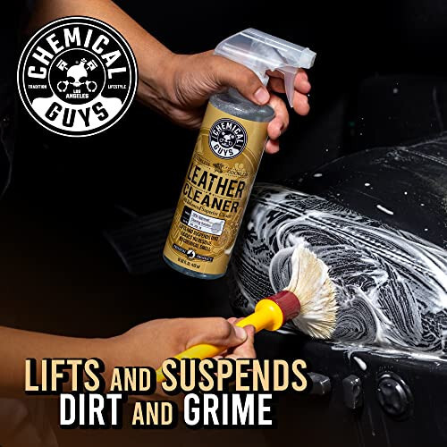 Chemical Guys HOL303 Leather Cleaner and Conditioner Detailing Kit, for Interiors, Apparel, Furniture, Boots, and More (Works on Natural, Synthetic, Pleather, Faux Leather and More), 9 Items, Colorless - 5