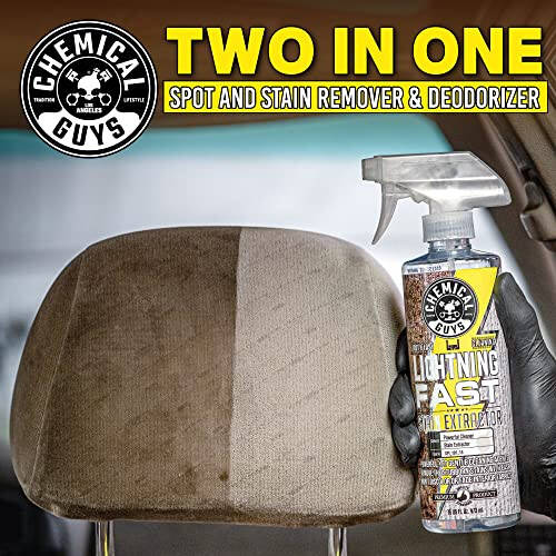 Chemical Guys SPI_191 Lightning Fast Carpet and Upholstery Stain Extractor,(Fabric, Upholstery, & Carpet), Safe for Cars, Home, Office, Furniture & More, 128 fl oz (1 Gallon), Fresh Scent - 6