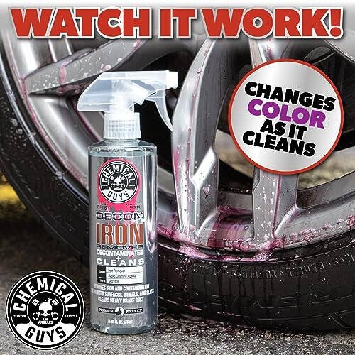 Chemical Guys SPI21516 Decon Pro Iron Remover and Wheel Cleaner, For Wheels, Brakes, Calipers, Tires, Exterior, 16 fl oz - 4