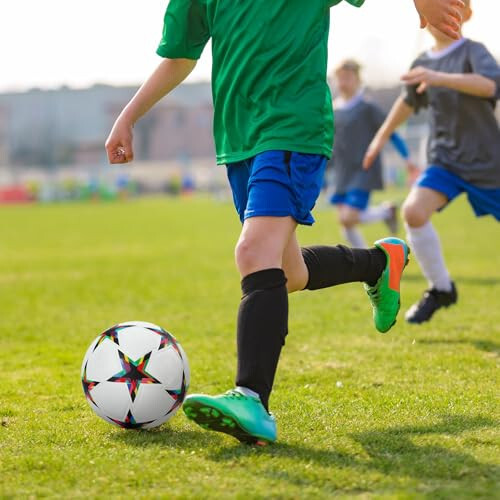 Chempionlar ligasi futbol to'plari 5-hajm, Unisex mashg'ulot futboli futbol to'pi tug'ilgan kun sovg'asi futbol to'pi rangli besh burchakli yulduz - 3