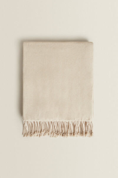 Chenille Blanket-Light Beige - 11