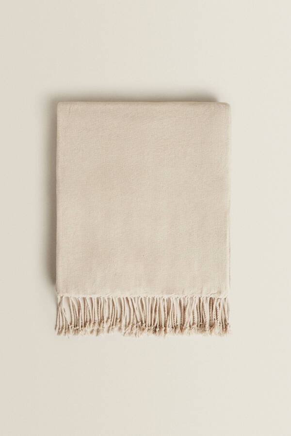 CHENILLE BLANKET - Light Beige - 11