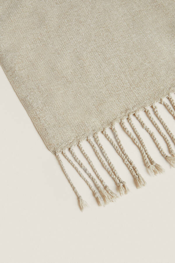 Chenille Blanket - Light Brown - 10