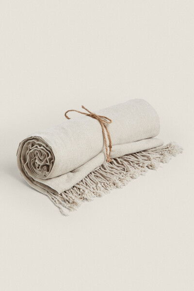 CHENILLE BLANKET - Light Gray - 14