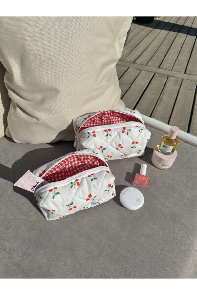 Cherry Pattern Makeup Bag - Large Size - 14