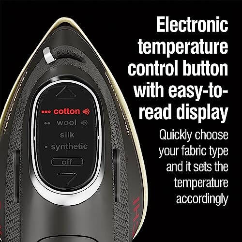 CHI Mini Steam Iron for Clothes, Sewing, Crafting and Travel with Titanium Infused Ceramic Soleplate, 1000 Watts, XL 10’ Cord, 3-Way Auto Shutoff, Portable, Vacation Essentials, Black (13120) - 5