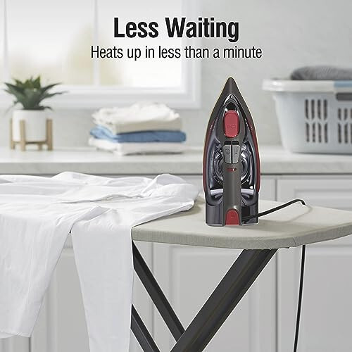 CHI Steam Iron for Clothes with 8’ Retractable Cord, 1700 Watts, 3-Way Auto Shutoff, 400+ Holes, Professional Grade, Temperature Control Dial, Titanium Infused Ceramic Soleplate, Black/Chrome (13109) - 6