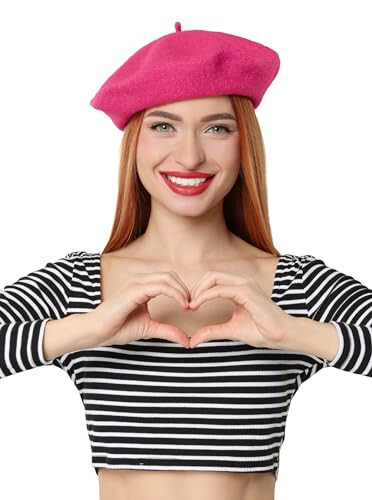 Chic French Beret Hats for Women Girls, Classic Wool Berets Lady Painters Hat - 7