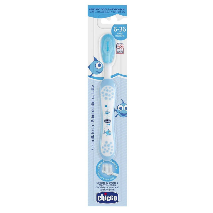 Chicco First Toothbrush Blue 6-36 Months - 1