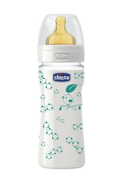 Chicco Glass Baby Bottle 240 ml Male Rubber - 2