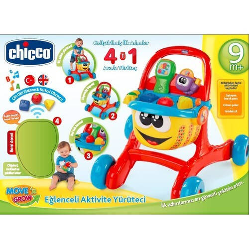 Chicco Happy Shopping First Steps Walker - 4-in-1 English + Turkish Activity - 15