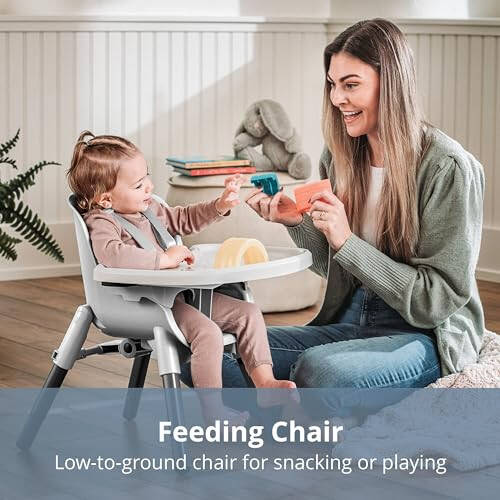 Chicco Zest 4-in-1 Folding High Chair, Feeding Chair, Toddler Chair and Youth Stool, Multi-Use Easy Clean High Chair | Capri/Blue - 30