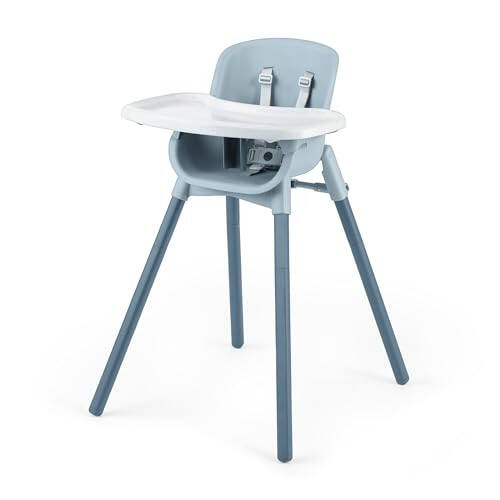 Chicco Zest 4-in-1 Folding High Chair, Feeding Chair, Toddler Chair and Youth Stool, Multi-Use Easy Clean High Chair | Capri/Blue - 1