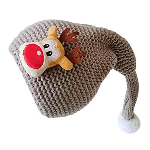 Children Christmas Hat Cartoon Pattern Knitted Santa Hat Christmas Knitted Hat for Winter Warm Hats for Women Winter - 1