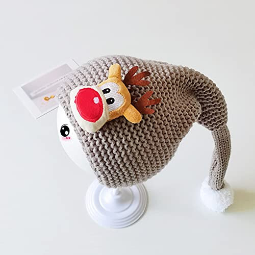 Children Christmas Hat Cartoon Pattern Knitted Santa Hat Christmas Knitted Hat for Winter Warm Hats for Women Winter - 2