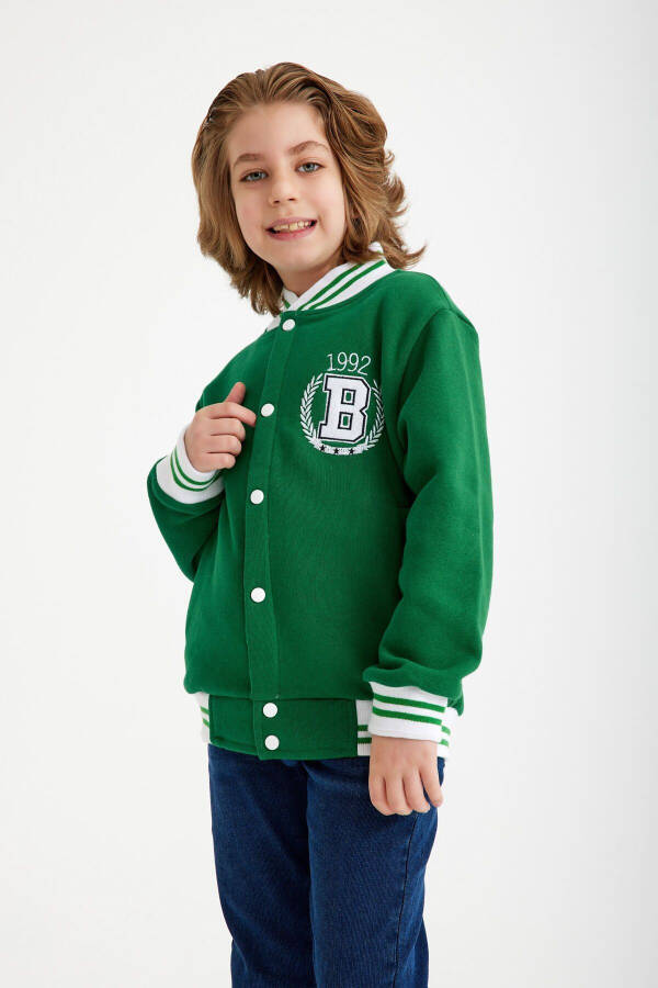 Children's B Embroidery Bomber College Jacket FS College Jacket - 2