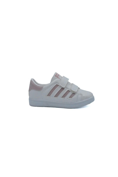 Children's Sports Shoes 4 Strap White Pink Sport - 2