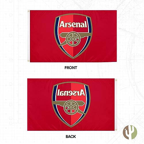 Cho'l Kaktuslar Arsenal Bayrog'i FC Gunners Futbol 100% Polyester Ichki Tashqi 3x5 fut Bayrog'i (Bayrog' A) - 2