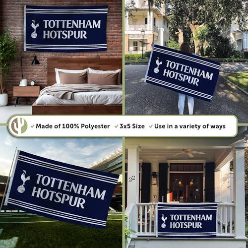 Cho'l Kaktüsü Tottenxem Xotspur Bayrog'i Futbol 100% Polyester Ichki Tashqi Banner Bayrog'i 3x5 fut Bayroqlar (Bayroq C) - 2