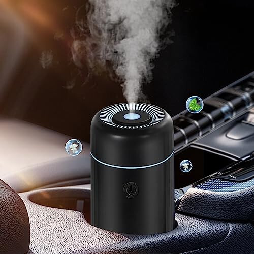 CHOUWEEK Car Diffusers for Essential Oils,USB Car Scent Air Humidifier Diffuser, Small Mini Aroma Diffuser,Aromatherapy oil Defusers, 7Color Changing Light,Auto-off for Car,Home,Travel,Bedroom,Office. - 1