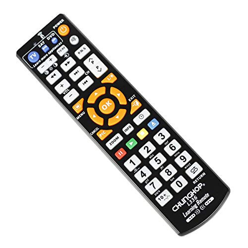 CHUNGHOP Universal IR Learning Remote Control for Smart TV VCR CBL DVD SAT STR-TV CD VCD HI-FI, for All Brands IR Remote 3 in 1 Programmable Controller L336 - 1