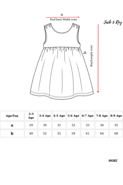 Çiçek Desenli Kız Çocuk Elbise - 5