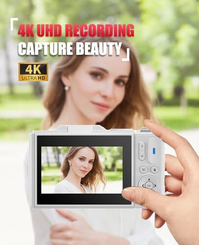 Цифровые камеры WGM Point and Shoot Портативная камера FHD 64MP 4K цифровая камера с 16-кратным зумом и антивибрацией с поворотным экраном - 2