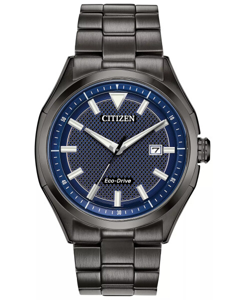 Citizen Eco-Drive Erkaklar uchun WDR Qora Zanglamaydigan Po'lat Bilaguzuk Soati 41mm Qora - 1