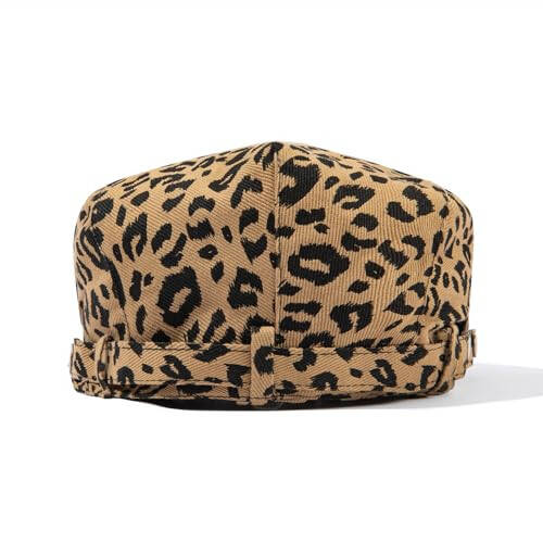 CLAPE Leopard Print Ivy Hat Newsboy Flat Cap for Lady Gatsby Hat Beret Cap Duckbill Driving Hat - 4