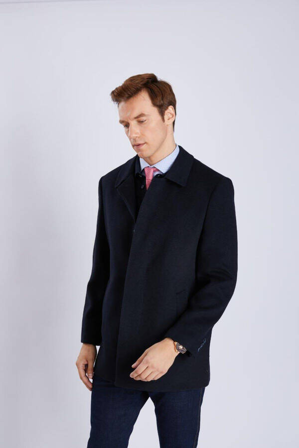 Classic baby collar, cashmere men's coat. - 2