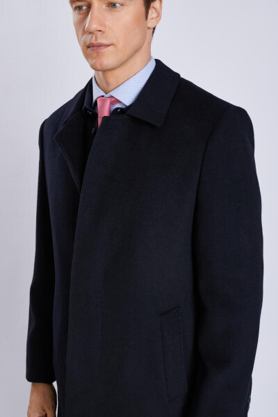 Classic baby collar, cashmere men's coat. - 4