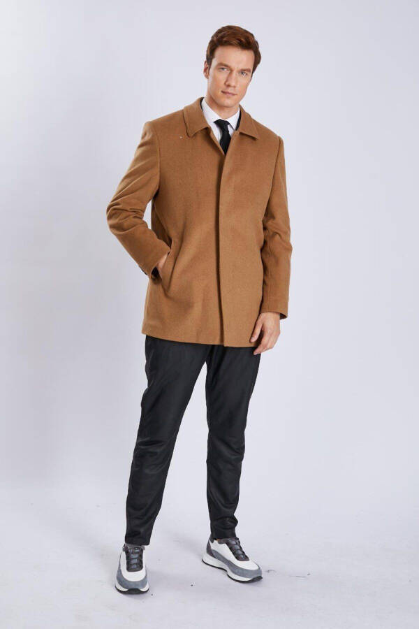 Classic baby collar, cashmere men's coat. K1VV1001 - 2